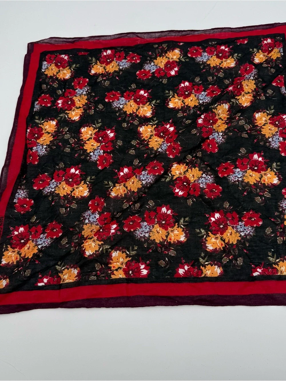 Unbranded Floral Cotton Bandana Scarf Square Accessory Colorful